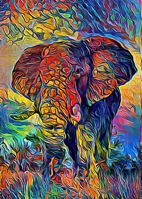 Elephant Colorful