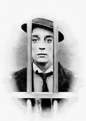 Buster Keaton behind bars