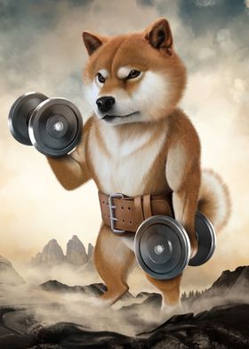 Shiba Dog Carry Dumbbell