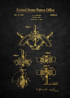 5 Ship Steering Wheel Pat