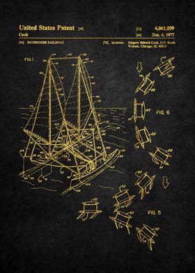 8 Outrigger Sailboat Pate