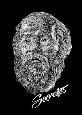 Socrates scribble art