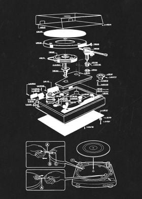 Vinyl player blueprint