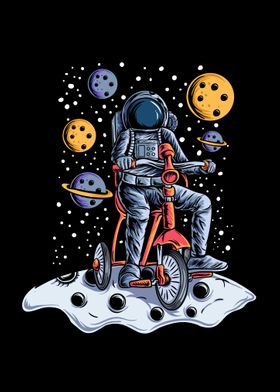 astronaut cycling