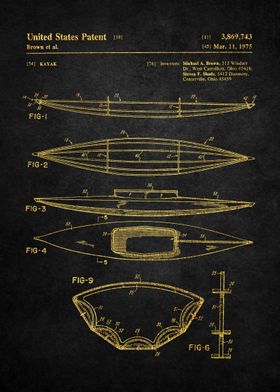 7 Kayak Patent Print