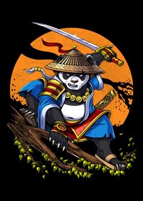 Panda Bear Samurai Ninja