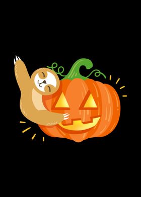 Halloween Pumpkin Sloth