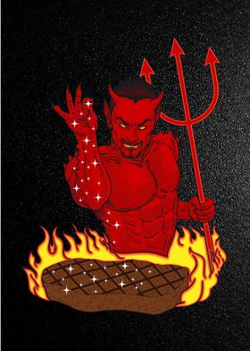 Devil Barbecue in hell