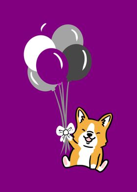 Corgi Asexual Pride