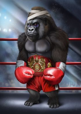 Gorilla Boxing Champion