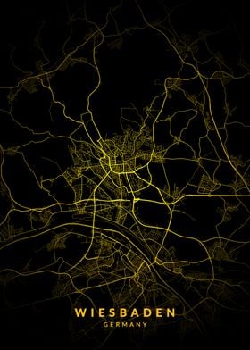 Wiesbaden Germany City Map