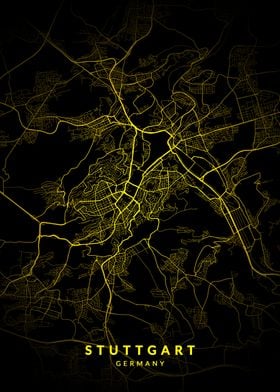 Stuttgart Germany City Map