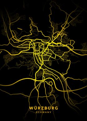 Wurzburg Germany City Map