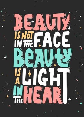 Beauty is not in the face