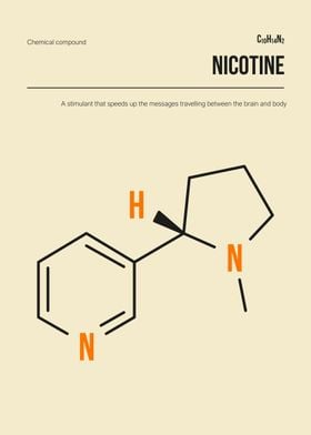 Nicotine Molecule Art