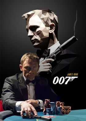 casino royale james Poster by Lowpoly Posters