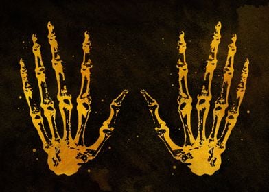 Hands Bone Gold