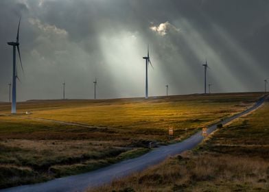 Wind turbines in South Wal