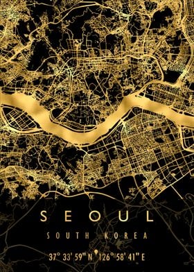 SEOUL MAP SOUTH KOREA