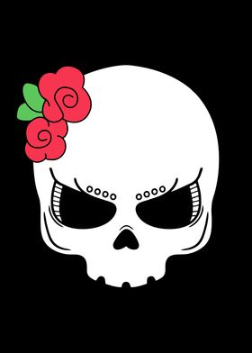 Skull Roses Skeleton