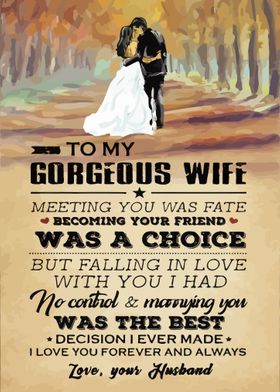 TO MY GORGEOUS WIFE
