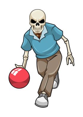 skeleton bowling