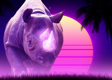 rhino synthwave