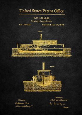 23 Tug Boat Patent Print