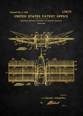 76 1929 Airplane Patent P