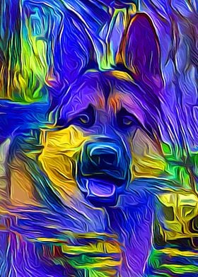 German Shepherd Colorful 6