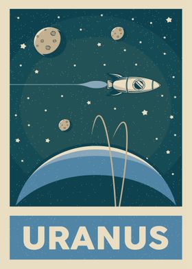 Uranus retro poster