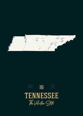 Tennessee State Map USA