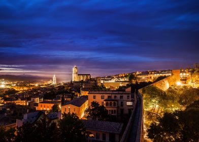 Girona Twilight Cityscape