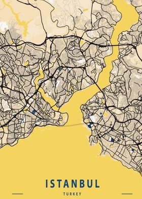 Istanbul Turkey City Map