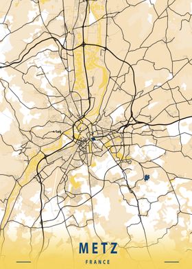 Metz France City Map