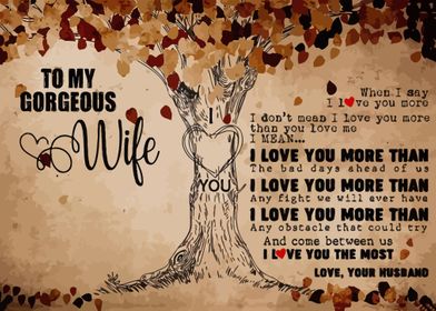 TO MY GOGEOUS WIFE  