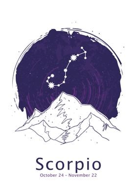 Scorpio zodiac sign night