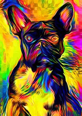 French Bulldog Colorful 2