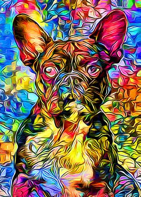 French Bulldog Abstract