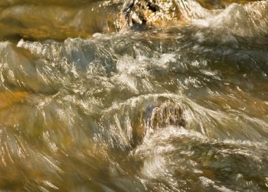 Rushing water in a stream