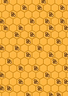 Honeycomb Bee Pattern