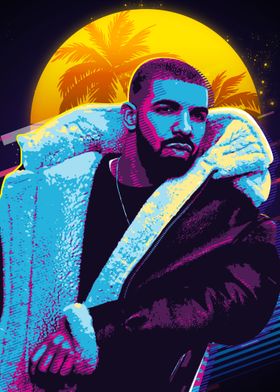 Drake retro poster