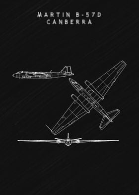 B 57D Canberra Blueprint