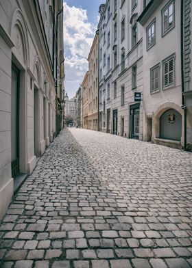 Street in Prague, Europe