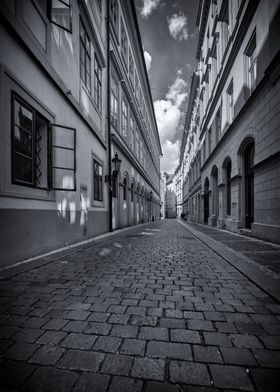 Street in Prague, B&W