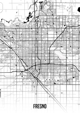 Fresno white map