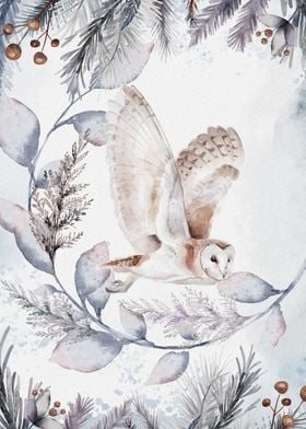 Watercolor of an Owl