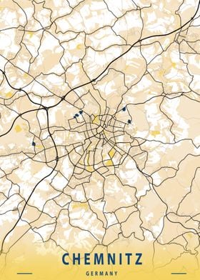 Chemnitz Sachsen City Map