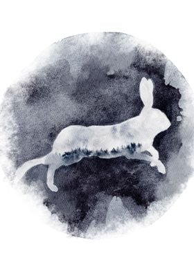 Silhouette rabbit