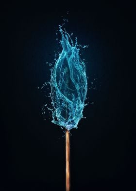 matchstick water flame